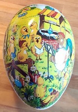 Vintage 50/60er Jahre++Altes großes OSTEREI aus Pappe++zum Befüllen 26,5 x 18 cm