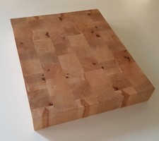 Butcher Block, Buche Kernbuche, Stirnholzbrett, 361 mm x 296 mm x 50 mm (B-Ware)