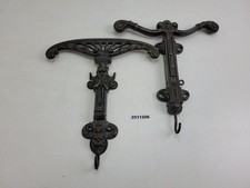 2x Wandhalter Garderobe Guss Bügel Gründerzeit Jugendstil 1900 antik #2511206