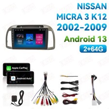 Autoradio 2+64G Für NISSAN MICRA 3 K12 2002-2009 Android 13 Carplay GPS Navi BT