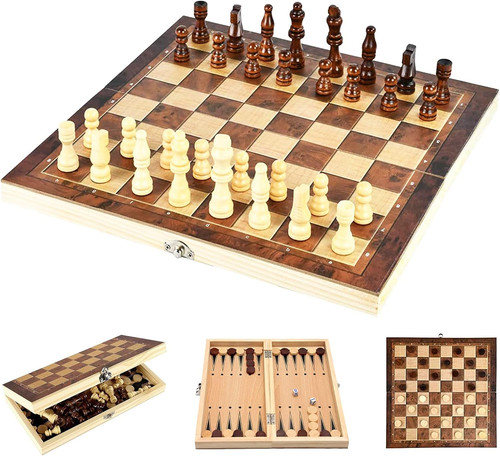Schach aus holz tragbares - schach,