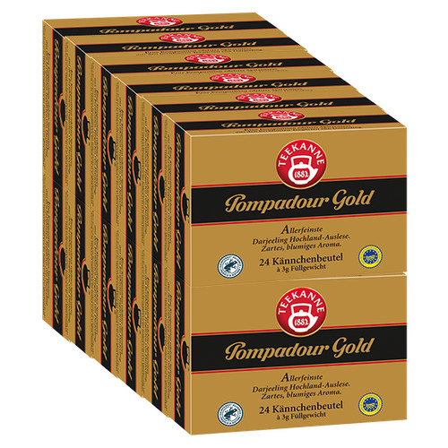 Teekanne pompadour gold 12er - teekanne, gold,