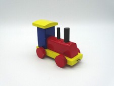 Holzeisenbahn aus den 1990er Jahren mit Gebrauchsspuren I Kinder Geschenk