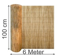 Schilfrohr 100 cm x 600 cm Schilfrohrmatte Bambus-Sichtschutz Balkon Garten Zaun