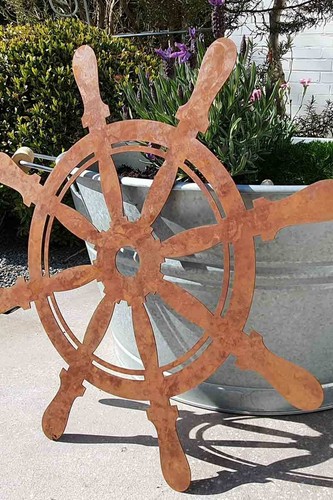 Steuerrad aus edelrost 40cm - aus, h: