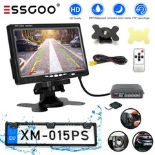 Auto TFT HD KFZ Rückfahrkamera Halter Kennzeichen Sensoren Mit 7" Farb Monitor