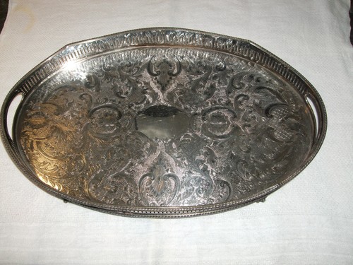 Silber plate tablett - plate,