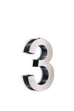 LED-Hausnummer 3  in 3D