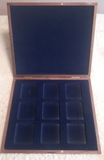 Münzkassette Münzbox Schatulle aus Holz für Münzen Medaillen 