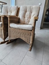 2 x Dchaukelstuhl Rattan