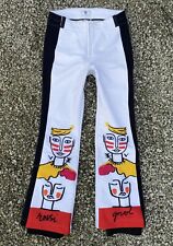 ❤️ Rarität Castelbajac Rossignol Damen Jet Skihose JCC 42 Softshell weiß schwarz