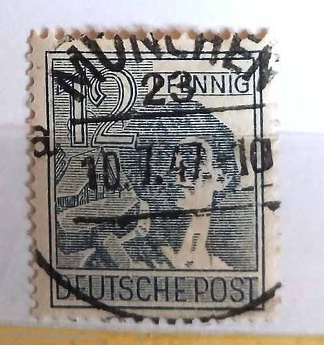 Briefmarke deutsche post - briefmarke,