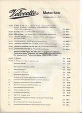 Velocette Venom MSS LE 1969/´70 Original Preisliste brochure depliant