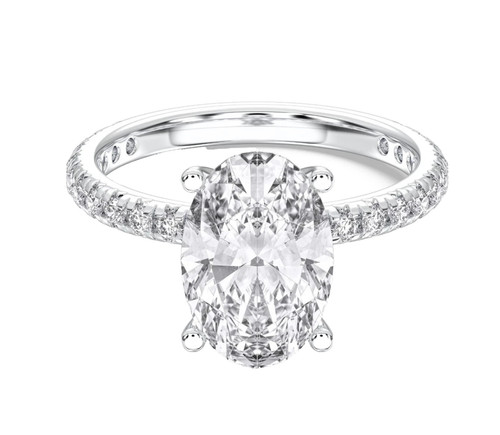14k weiss gold kunstdiamanten - weiss,
