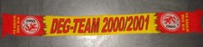 FAN SCHAL DÜSSELDORFER EISHOCKEY ROT GELB DEG TEAM 2000 2001 WIR SIND WIEDER DA