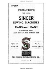 SINGER NÄHMASCHINEN 15-88