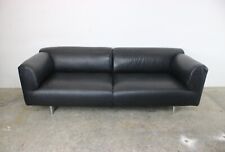 Cassina MET 250 Couch Dreisitzer Echtleder Schwarz Sofa Designer