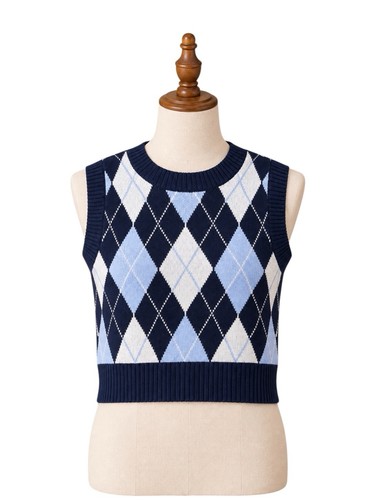 Damen pullunder xs argyle - pullunder,
