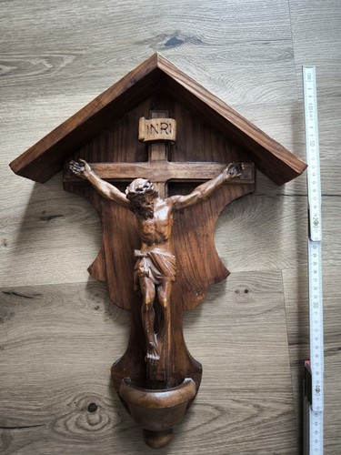 Handgeschnitzes holzkreuz mit - holzkreuz,