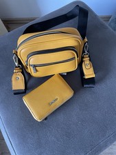 Umhängetasche Damen in Gelb mit passender Geldbörse/ Gebraucht