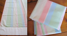 Toller Vorhang 2 Stk 80er Vintage Kinderzimmer Baby Stoff pastell rosa Streifen