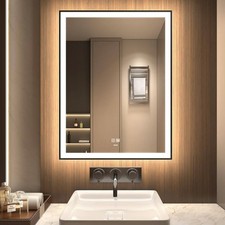 Ganpe LED -Badspiegel, Make -up -Schminktisch an der Wand montiert, großer