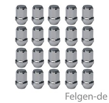 VOLVO C30 C70 S40 V50 V40 RADMUTTER M12 x 1,5 KEGELBUND CHROM