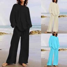 Neu Damen Langarmshirt Langhose Set Sportan Jogginganzug Freizeitan Hosenanzug