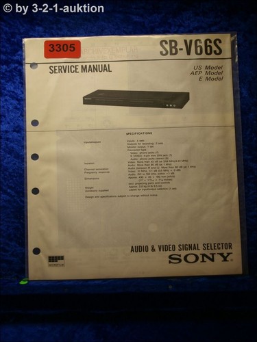 Sony service manual v66s - service,