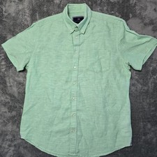 Grünes Leinenhemd Herren M