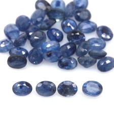 Saphir Blau ovale Form ca. 6 x 8 mm  Herkunft Thailand (1 Stück)