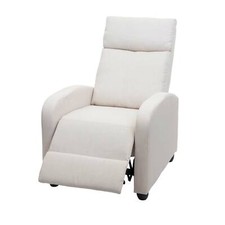 B-Ware Fernsehsessel MCW-F76, Relaxsessel, Liegefunktion Stoff/Textil, creme