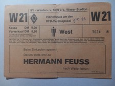 Ticket Fußball  DFB Pokal