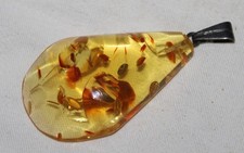 schöner heller Bernstein Anhänger - Fischland - 5cm (10)