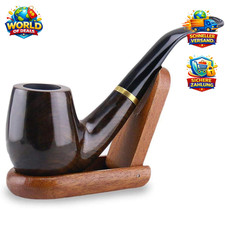 Tabakpfeife aus Holz, gebogen