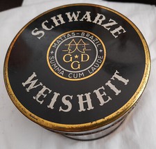 Alte Blechdose Tabakdose Schwarze Weisheit ca. 50er / 60er Jahre, 50 Stück