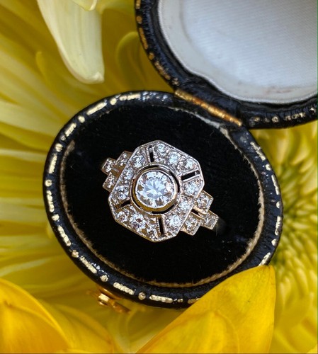 Art deco diamant cluster ring - art,