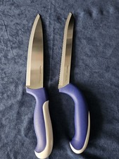 Tupperware Ergonomic Messer-Set 2-teilig Edelstahl, Blau/Weiß