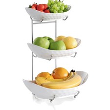 Obstschale, 3 Etagen Keramik