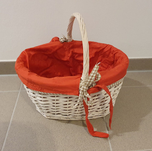 Blumenkorb rot weiß - blumenkorb,