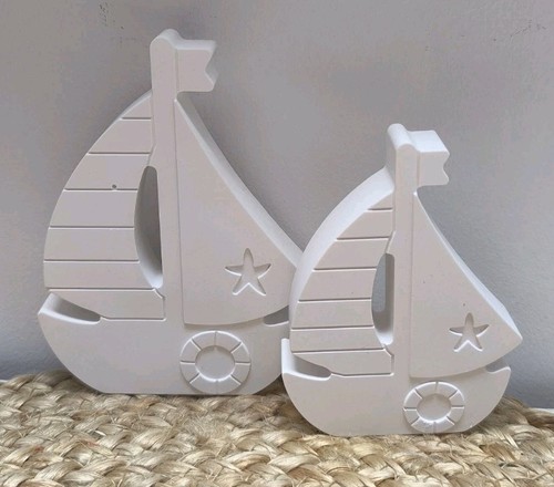 Deko figuren 2er set segelboot - deko,