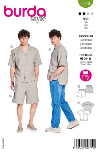 Schnittmuster burda herrenset - burda,