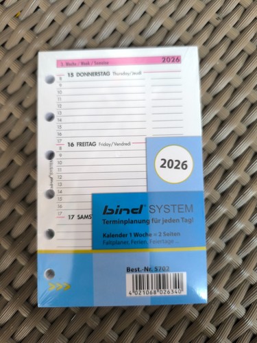 2026 bind zeitplaner - zeitplaner, a7