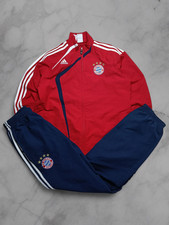 Vintage Y2K Adidas Bayern Tracksuit Baggy Fit Größe M Herren Trainingsanzug Rot