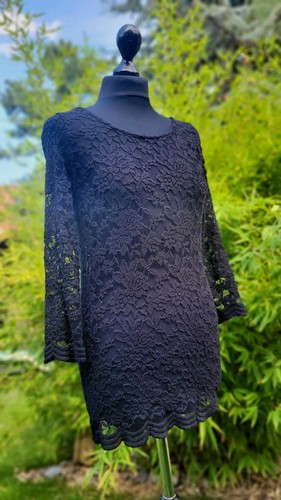 Transparentes spitzenshirt - transparentes,