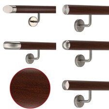 Aluminium handlauf nussbaum - aluminium,