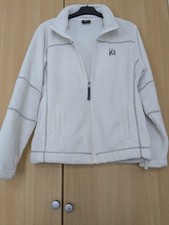 Damen Teddy Jacke Maui Sports Gr. 42 Weiß/Creme Polyester langen Ärmel gebraucht