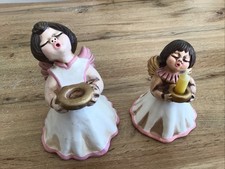 2.  Thun Bozner Porzellan Engel 20 Und 17 Cm.