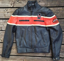 Damen Motorradjacke XS  Harleystyle schweres Leder Patch Bikerjacke Chopper Girl