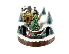 LIVARNO home LED-Weihnachtsdorf mit beweglicher Funktion Eisenbahn *B-Ware